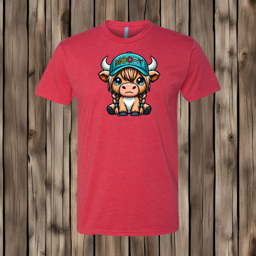 Moody Highland Cow T-Shirt