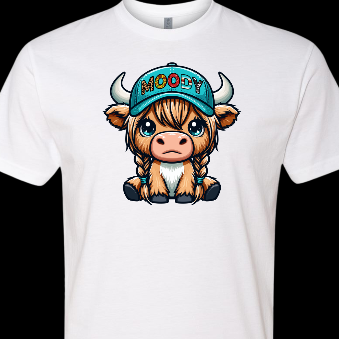 Moody Highland Cow T-Shirt