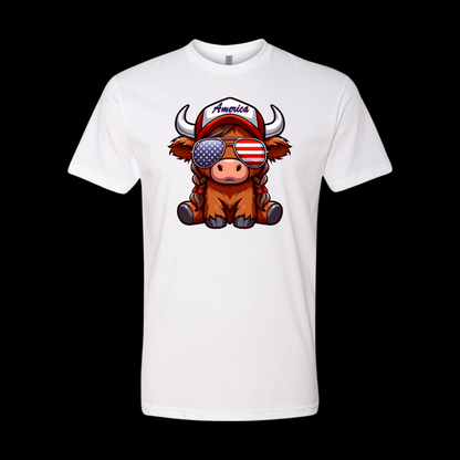 America Highland Cow T-Shirt