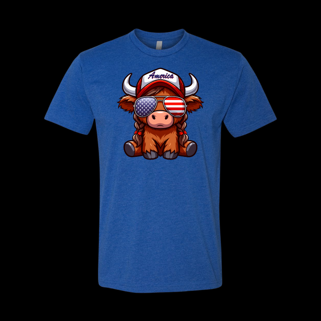 America Highland Cow T-Shirt