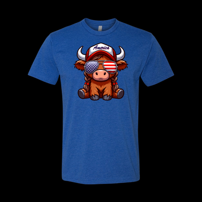 America Highland Cow T-Shirt