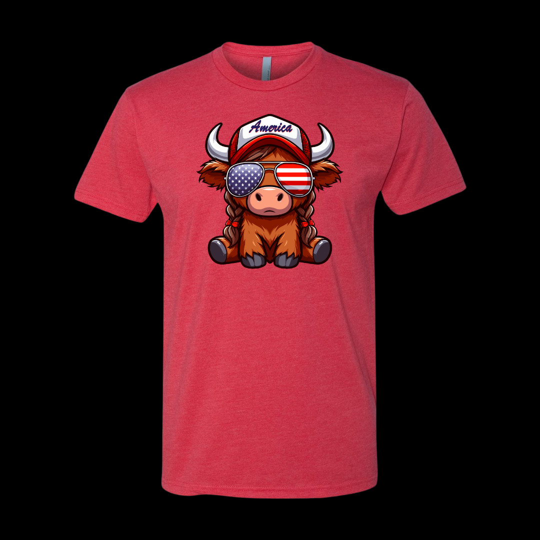 America Highland Cow T-Shirt