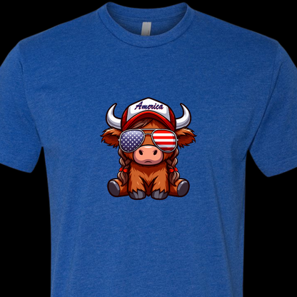 America Highland Cow T-Shirt