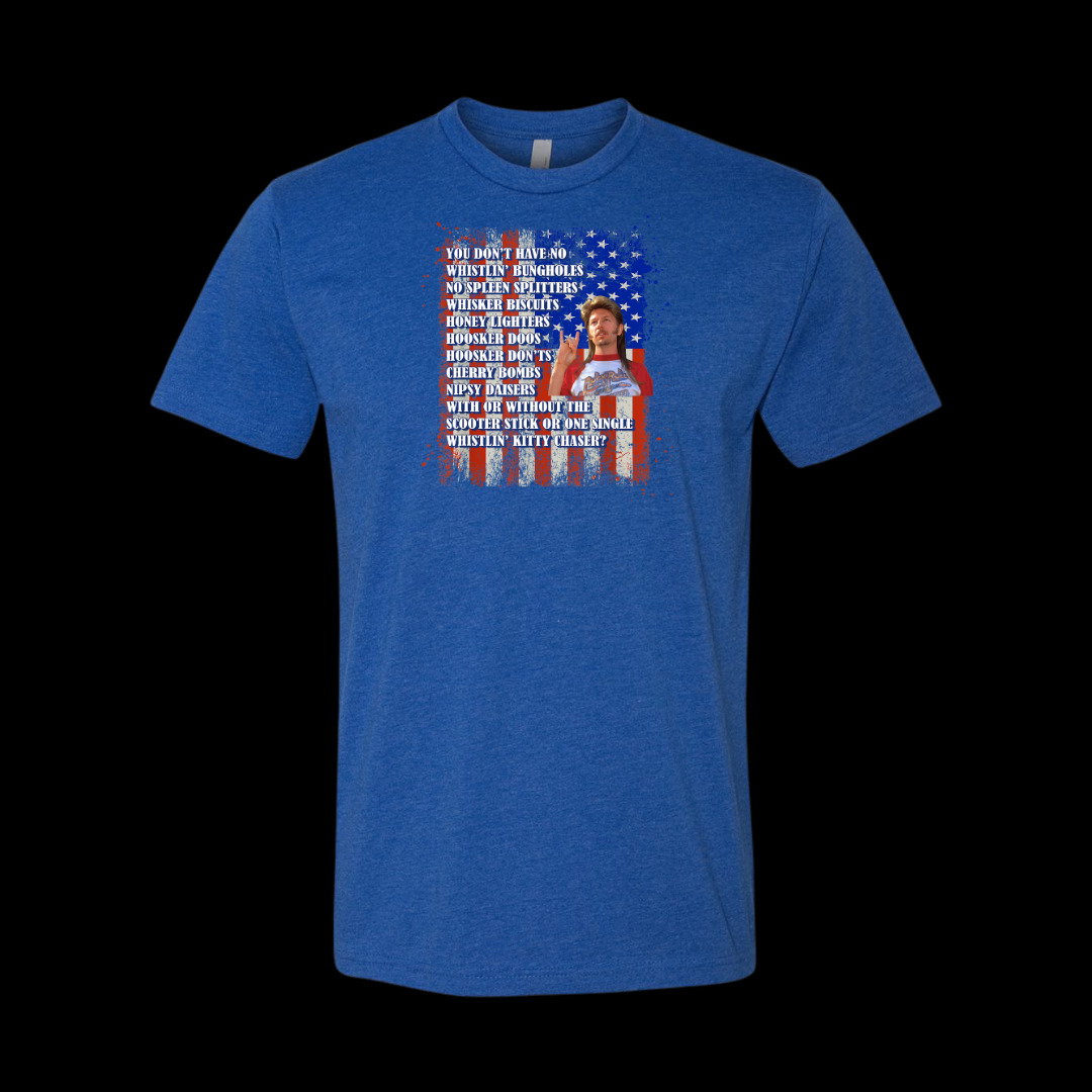 Joe Dirt Fireworks On Flag T-Shirt