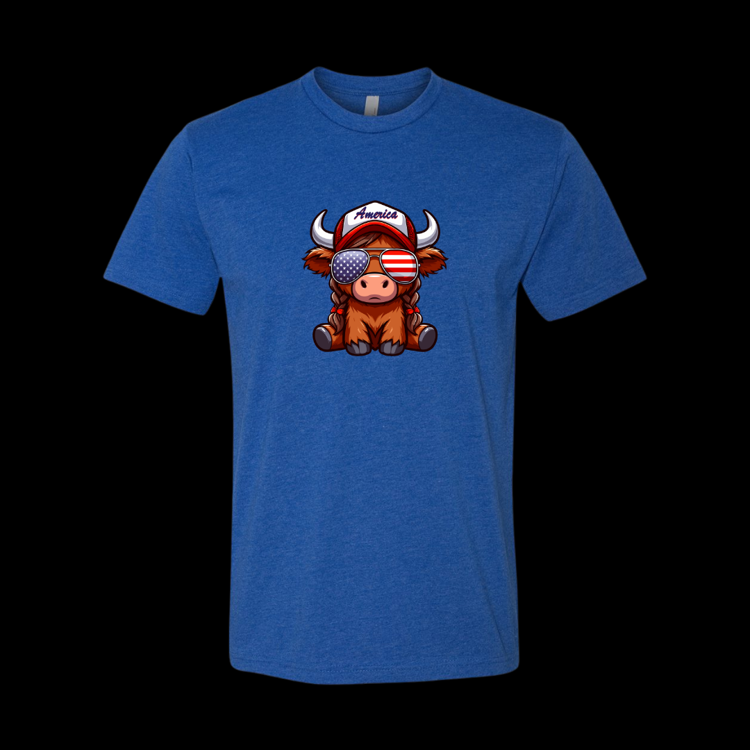 America Highland Cow T-Shirt