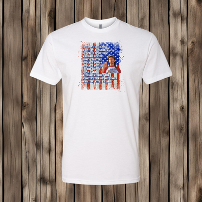 Joe Dirt Fireworks On Flag T-Shirt