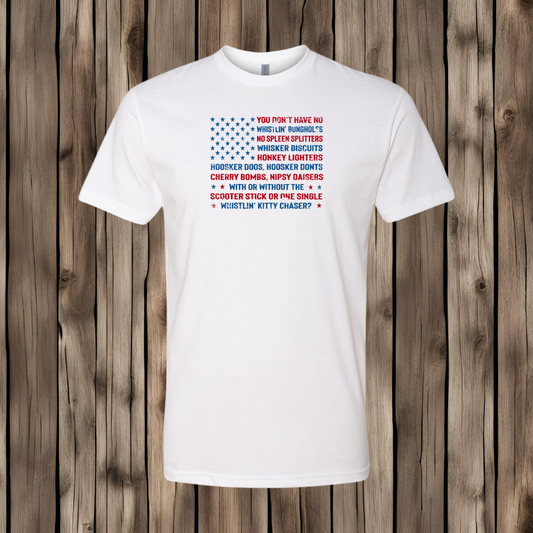 Joe Dirt Fireworks Flag T-Shirt