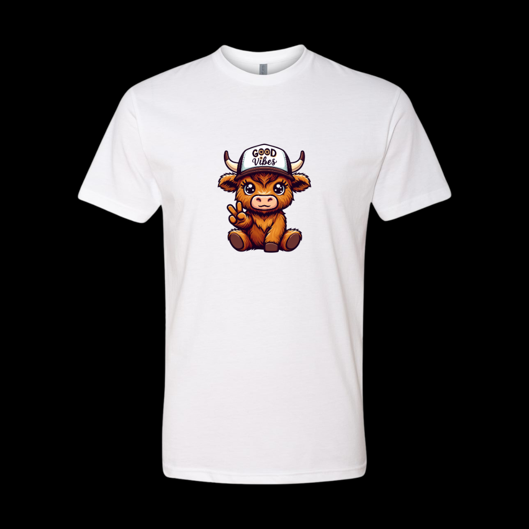 Good Vibes Highland Cow T-Shirt